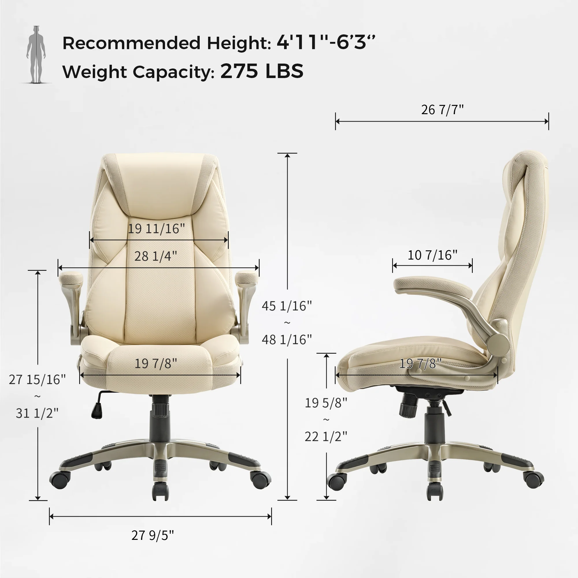 Galene, Faux Leather Office Chair - Image 13