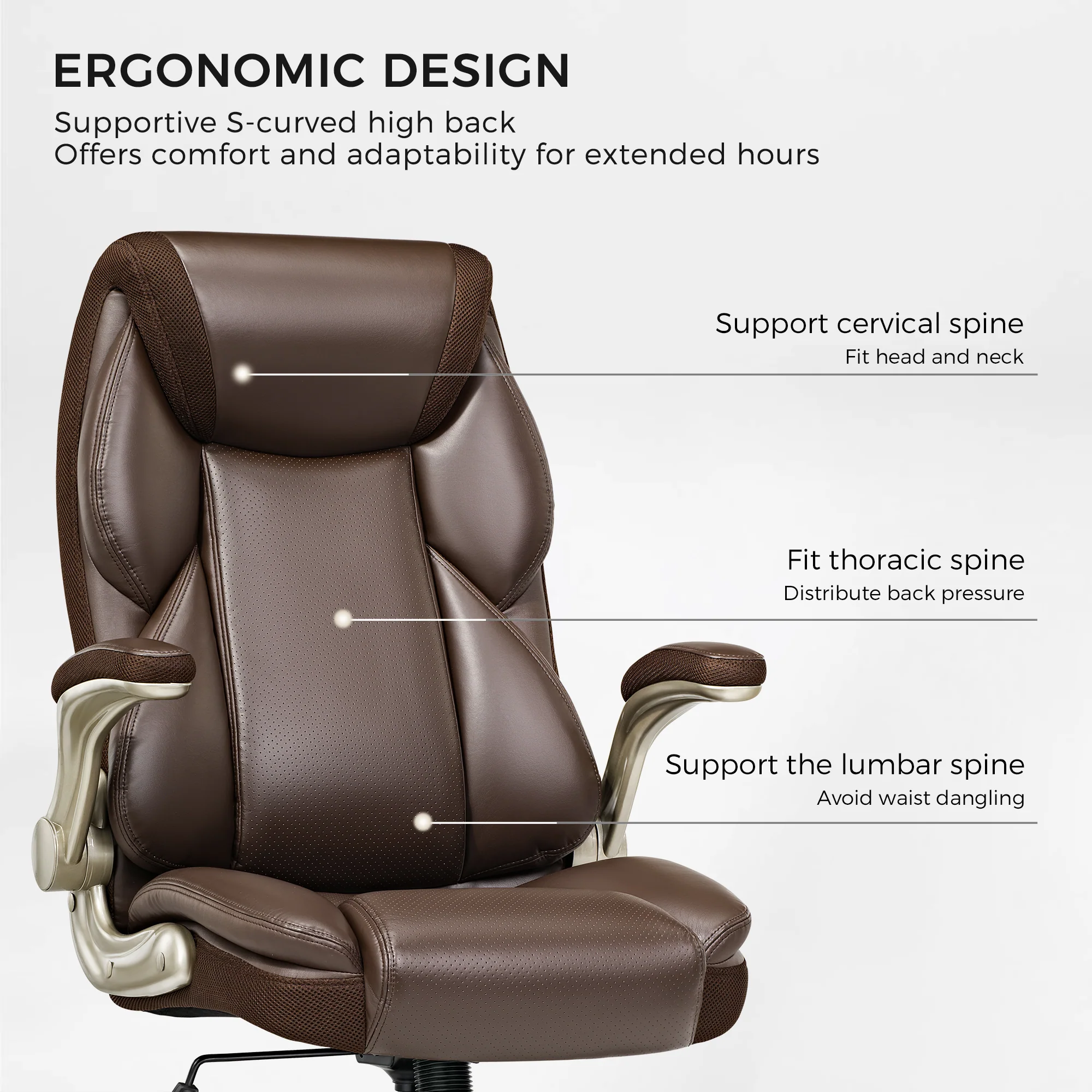 Galene, Faux Leather Office Chair - Image 38