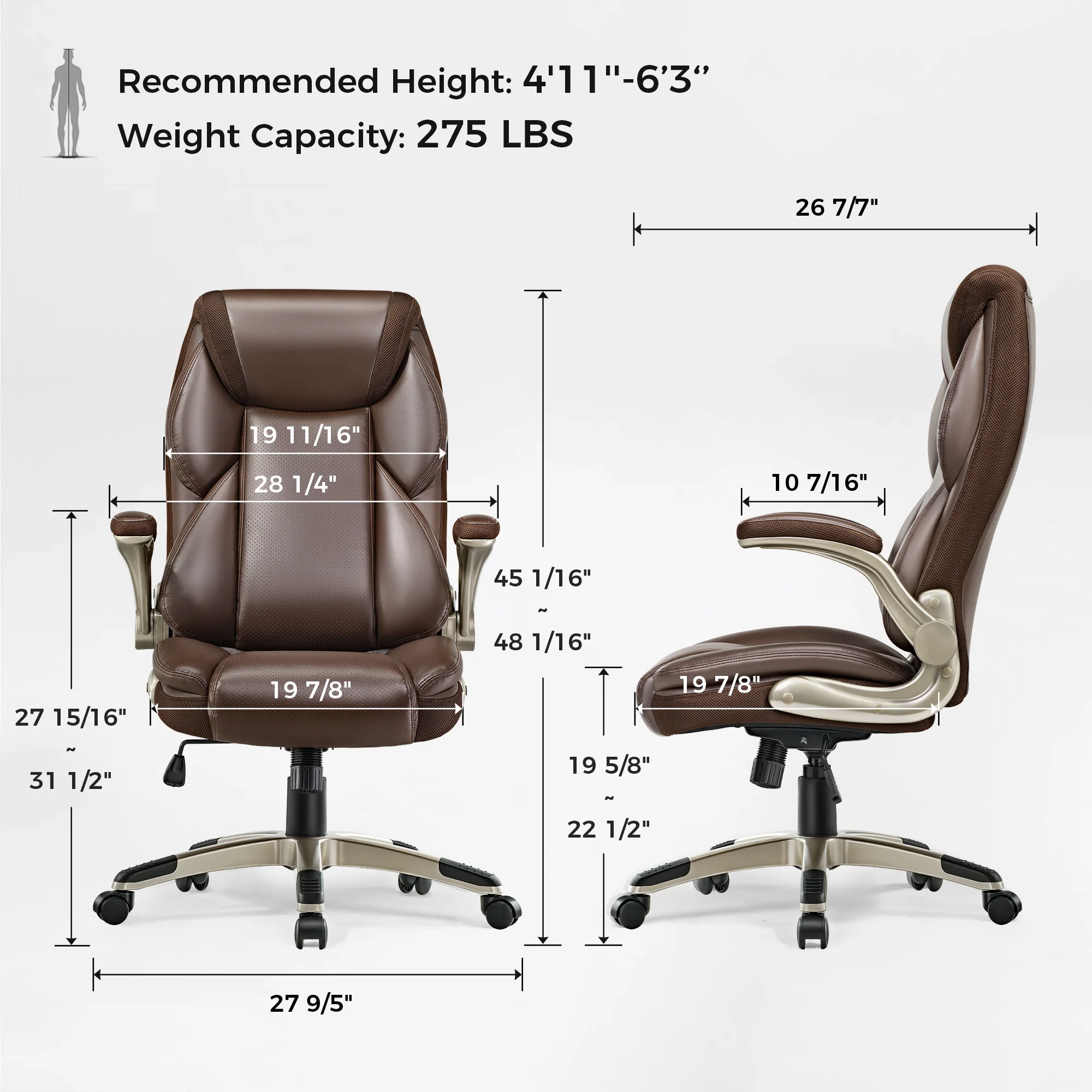Galene, Faux Leather Office Chair - Image 44