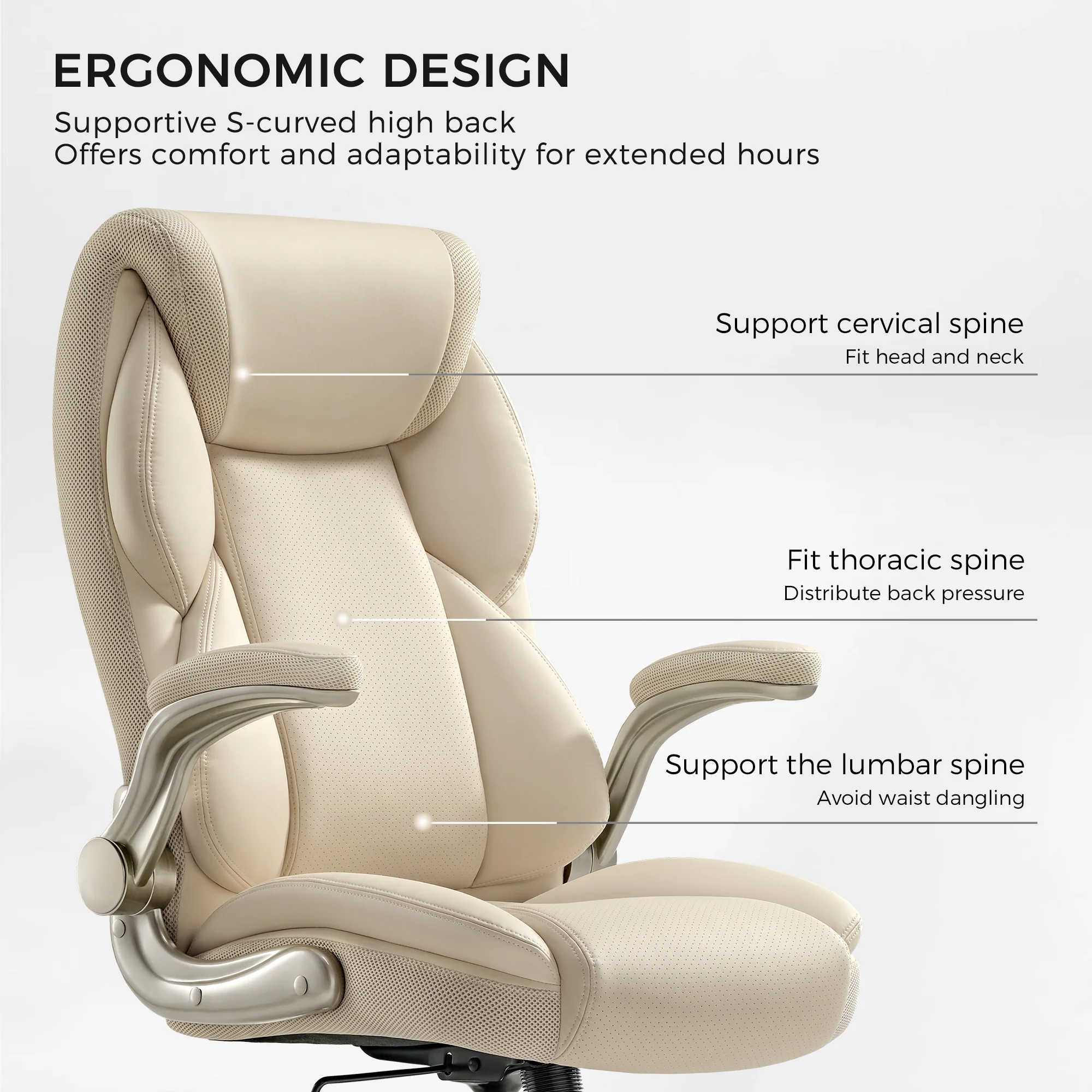 Galene, Faux Leather Office Chair - Image 7