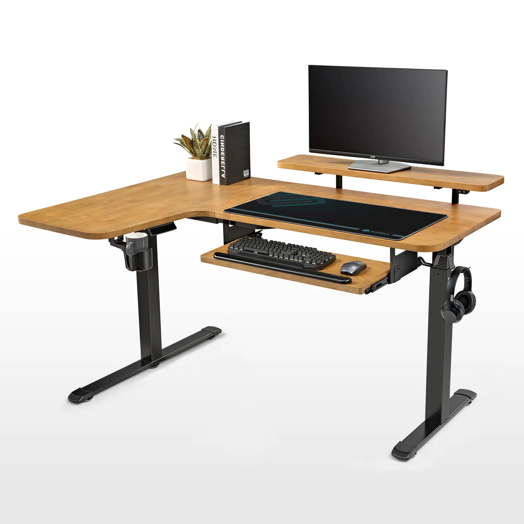 L-Shaped Standing Desk with Accessories Set (60"x23") - Image 61