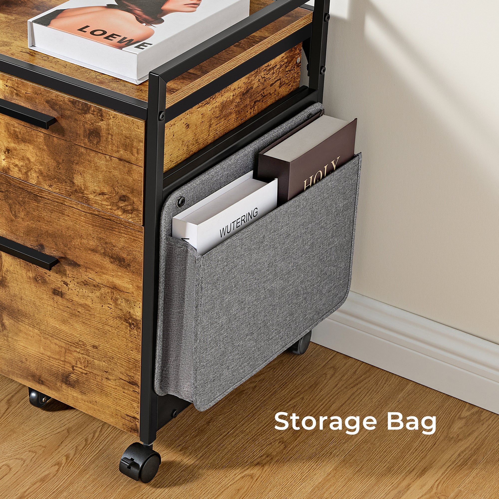 23" Rolling File Cabinet with Drawer - Image 18