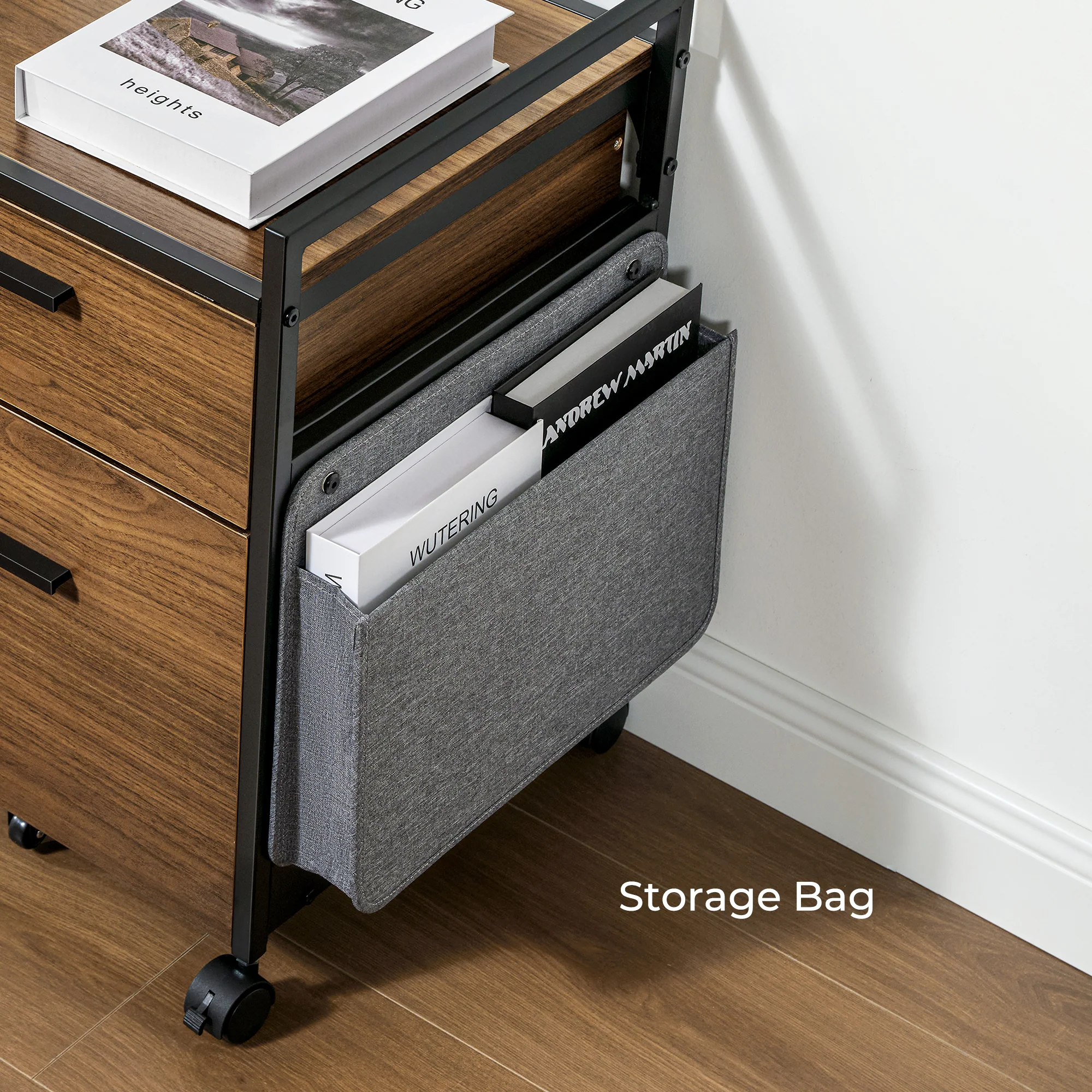 23" Rolling File Cabinet with Drawer - Image 6