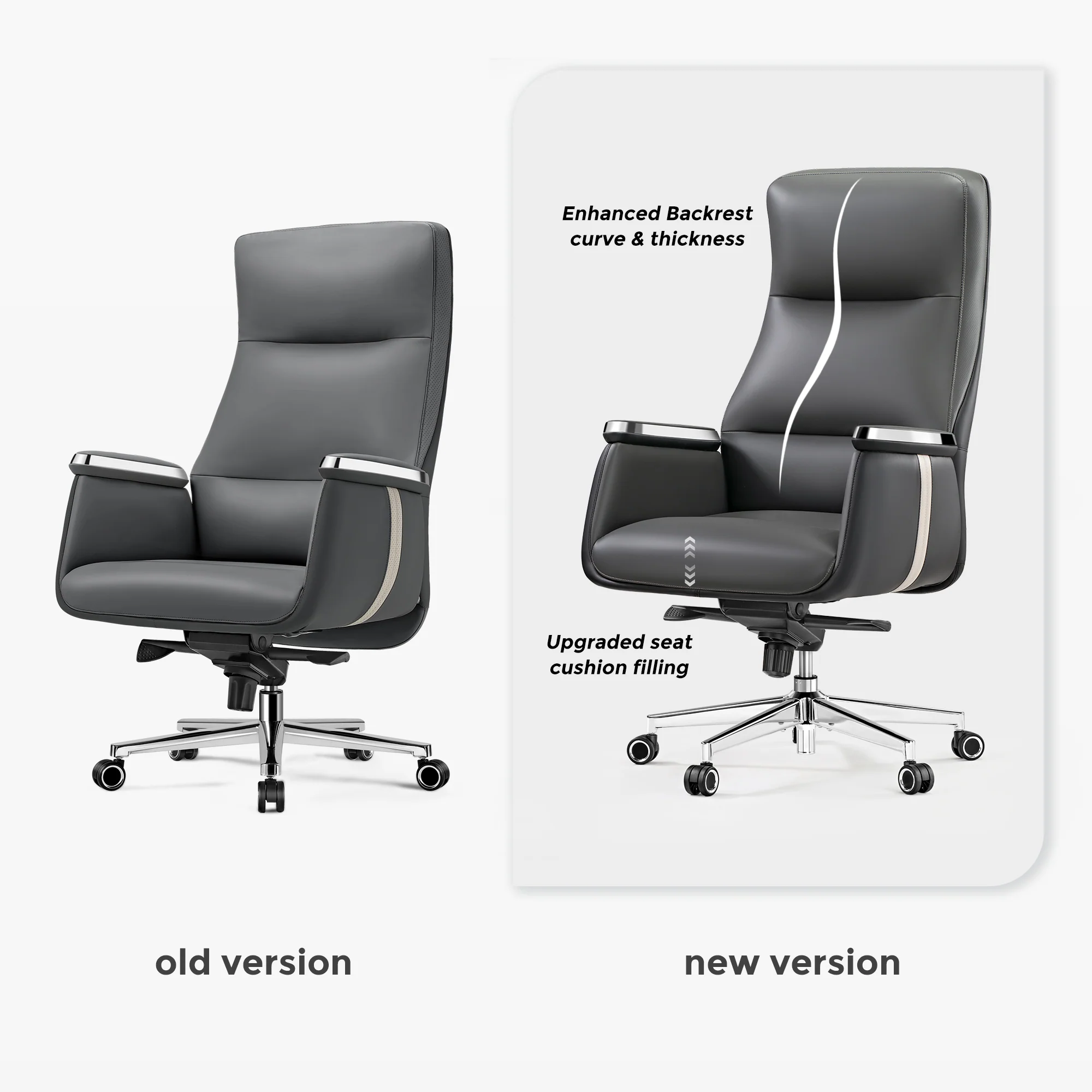 Royal II, Silicone & Leather Executive Ergonomic Office Chair - Image 24