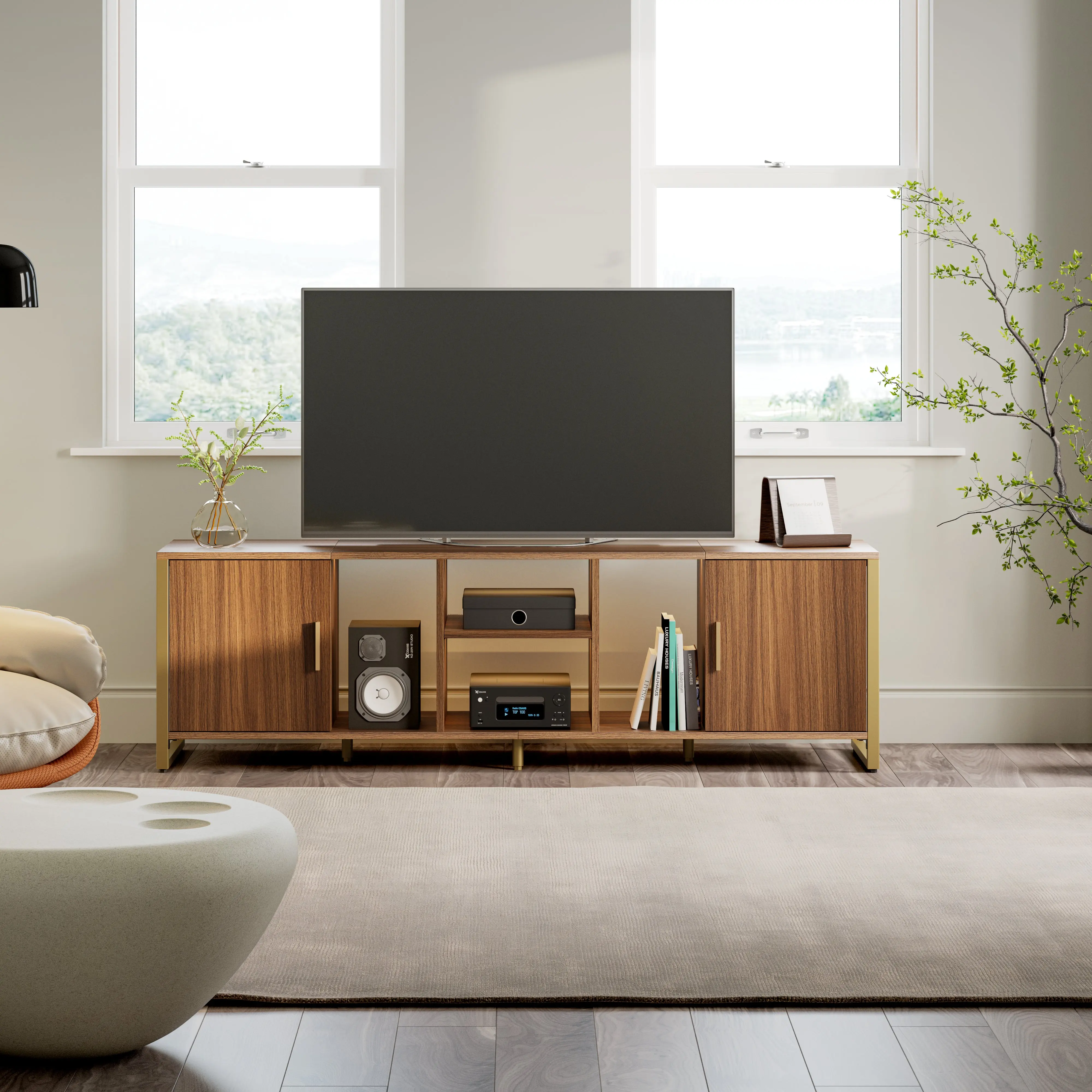 Sonoma 70" LED Light TV Stand Media Console - Image 3
