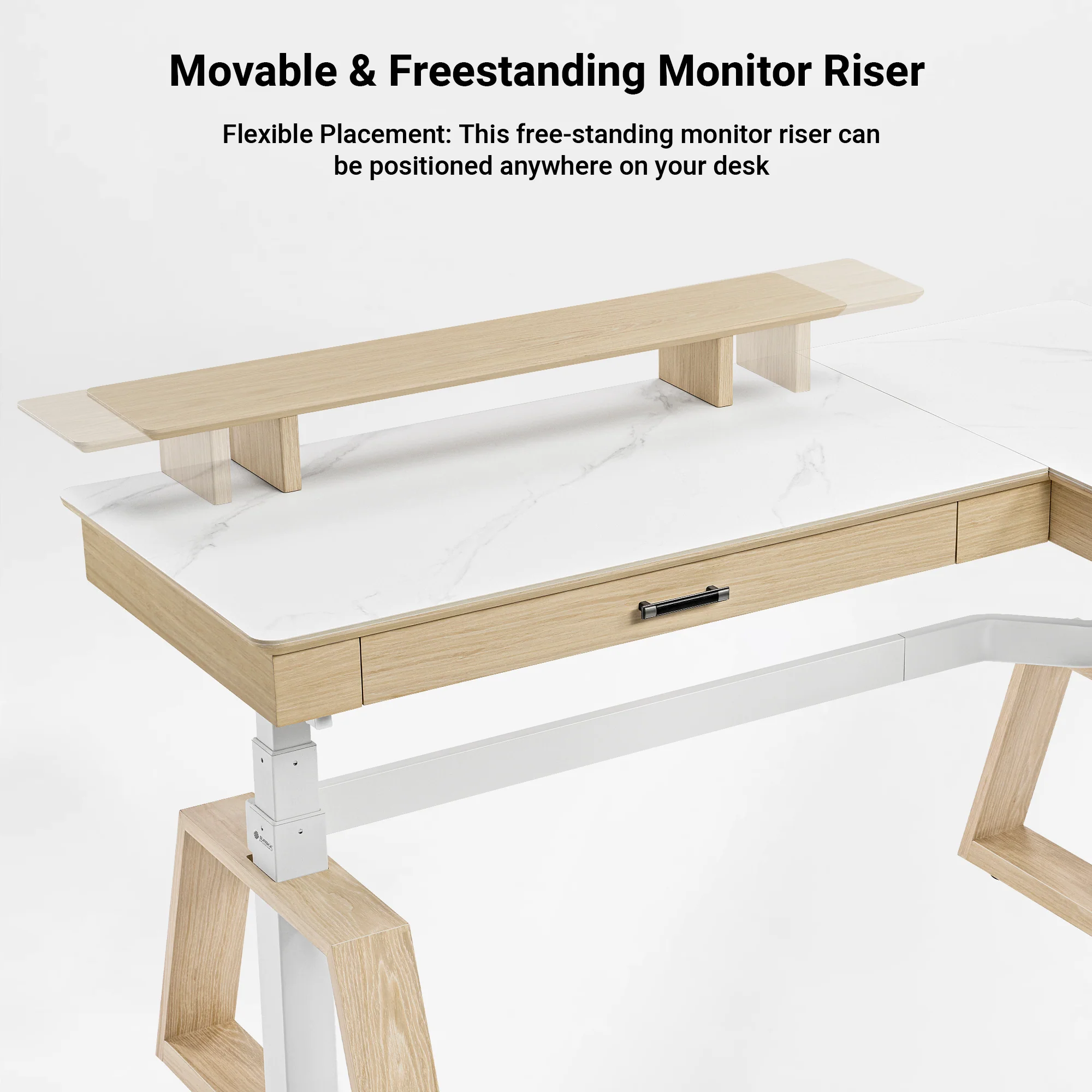 Ark Pro L-Shaped Standing Desk (Sintered Stone, 63"x23") - Image 46