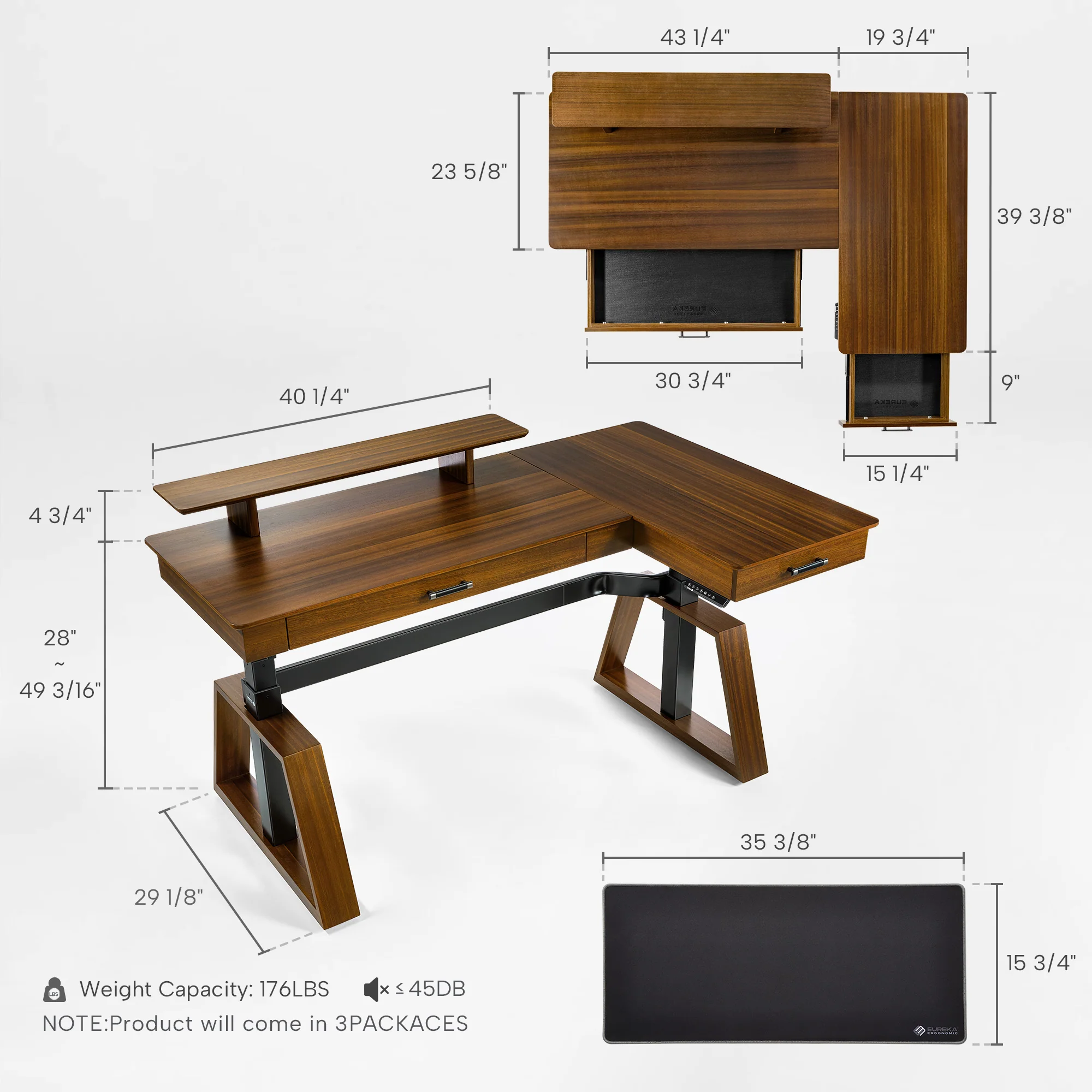 Ark Pro L-Shaped Standing Desk (63"x23") - Image 14